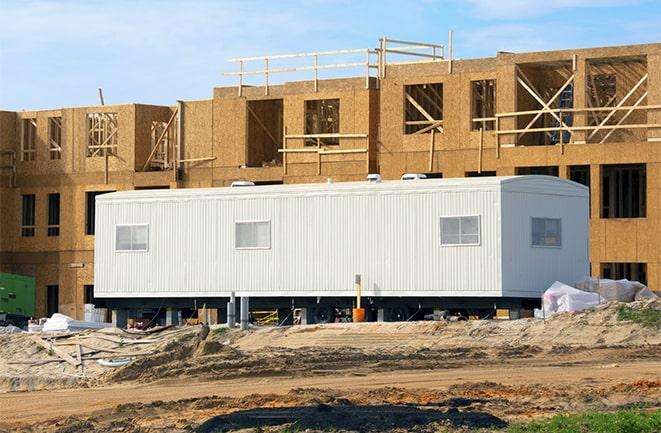 office trailers and equipment rental at a construction site in San Ysidro